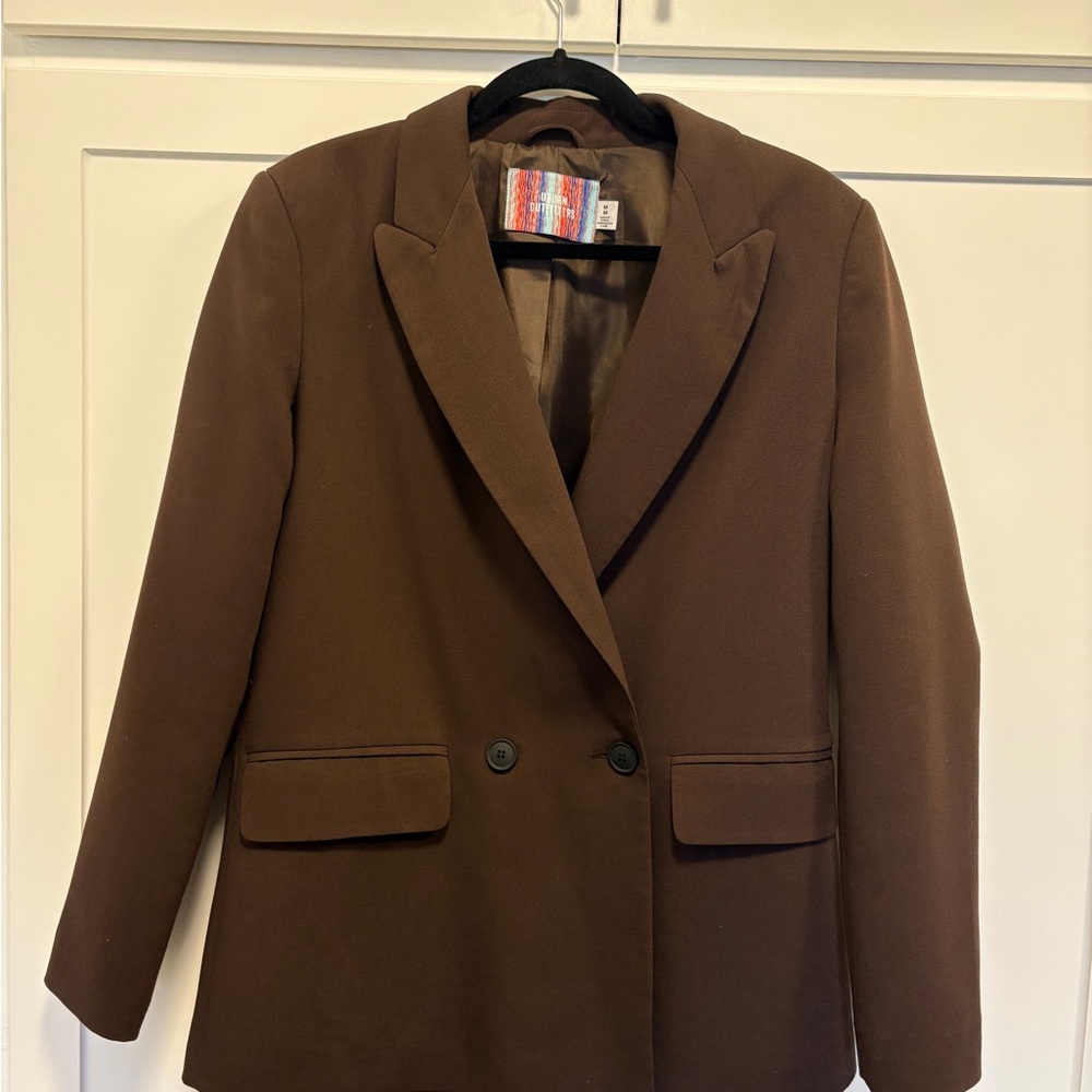 Urban Outfitters Brown Blazer Structured Suit Jacket